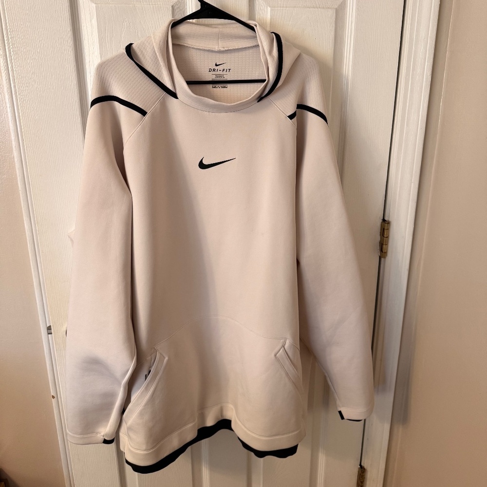 Mens NIke Pro Tech Pullover Hoodie - 4XLT - White
